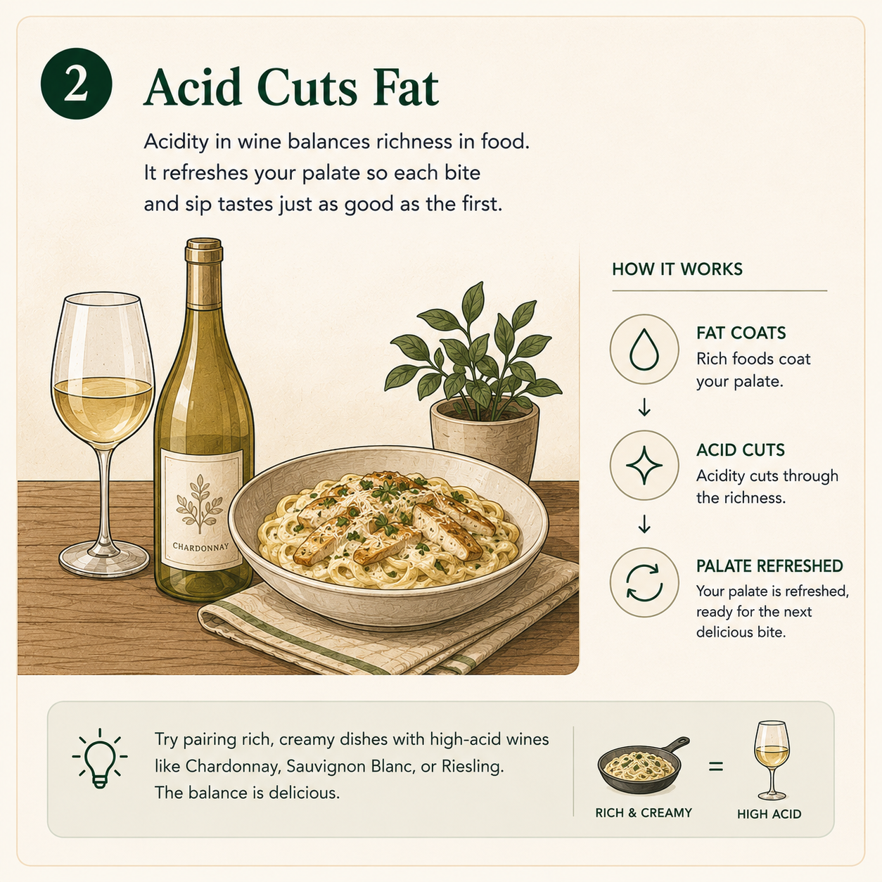 Acid cuts fat