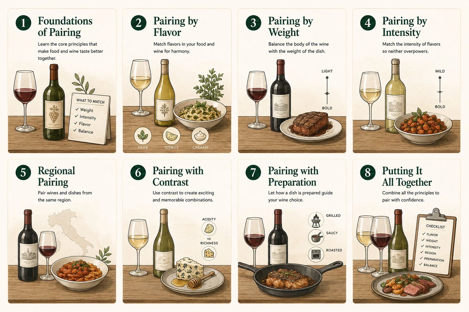Pairing food and wine — the simpler framework