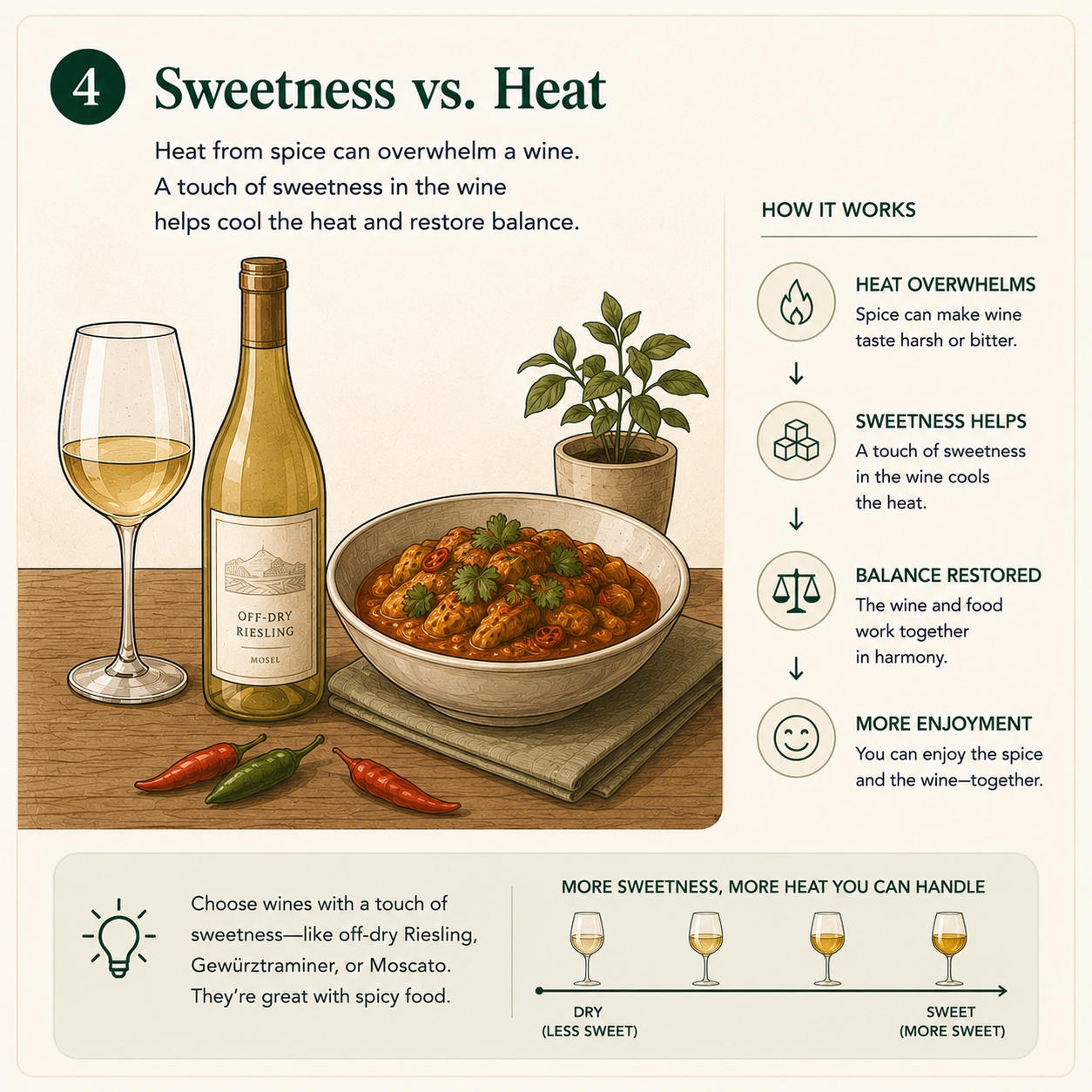 Sweetness vs heat