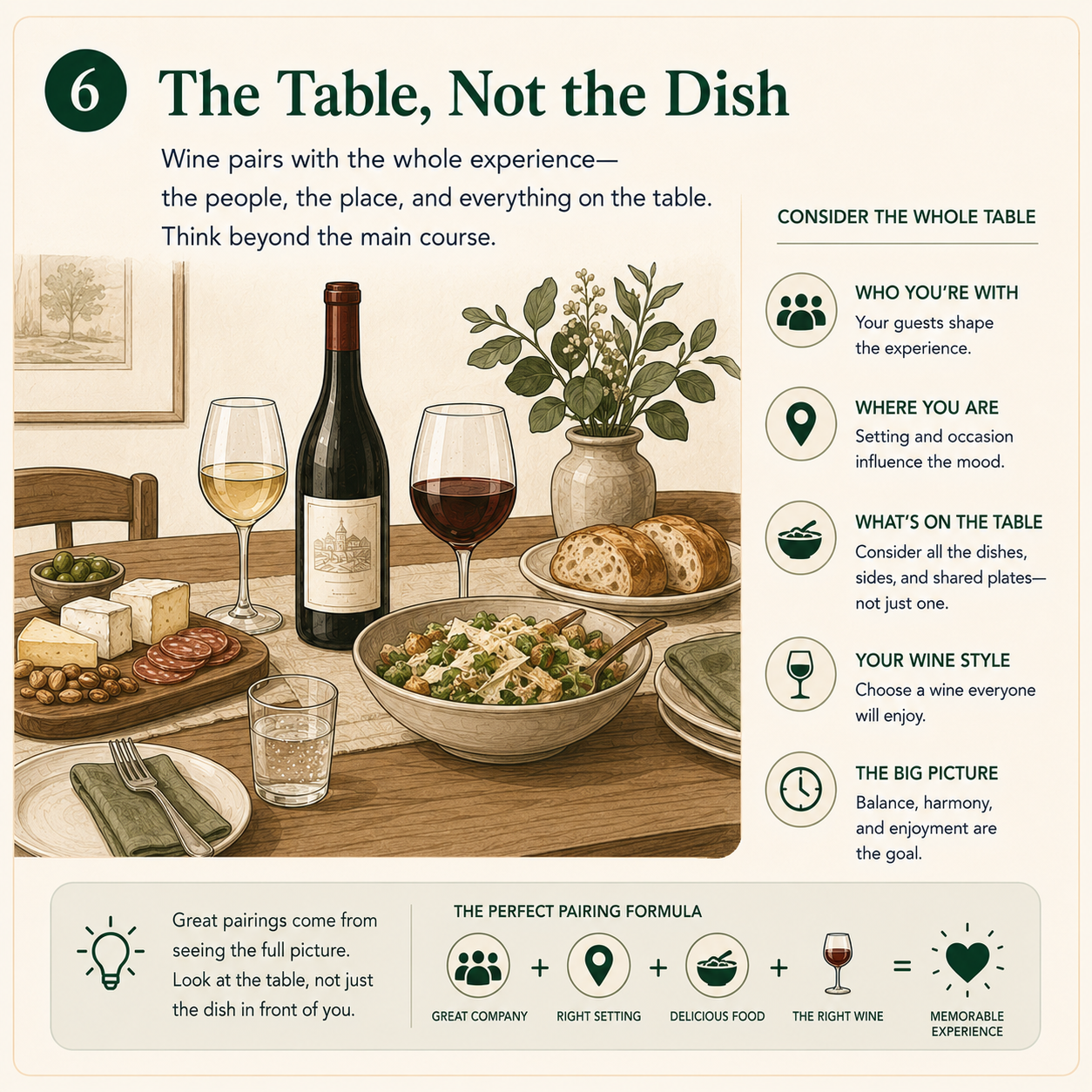 The table, not the dish